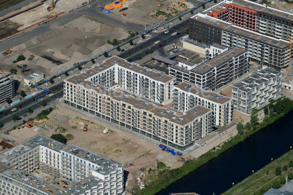 Luftbild Berlin - Baustelle zum Neubau Quartier Heidestrasse im Ortsteil Moabit in Berlin, Deutschland