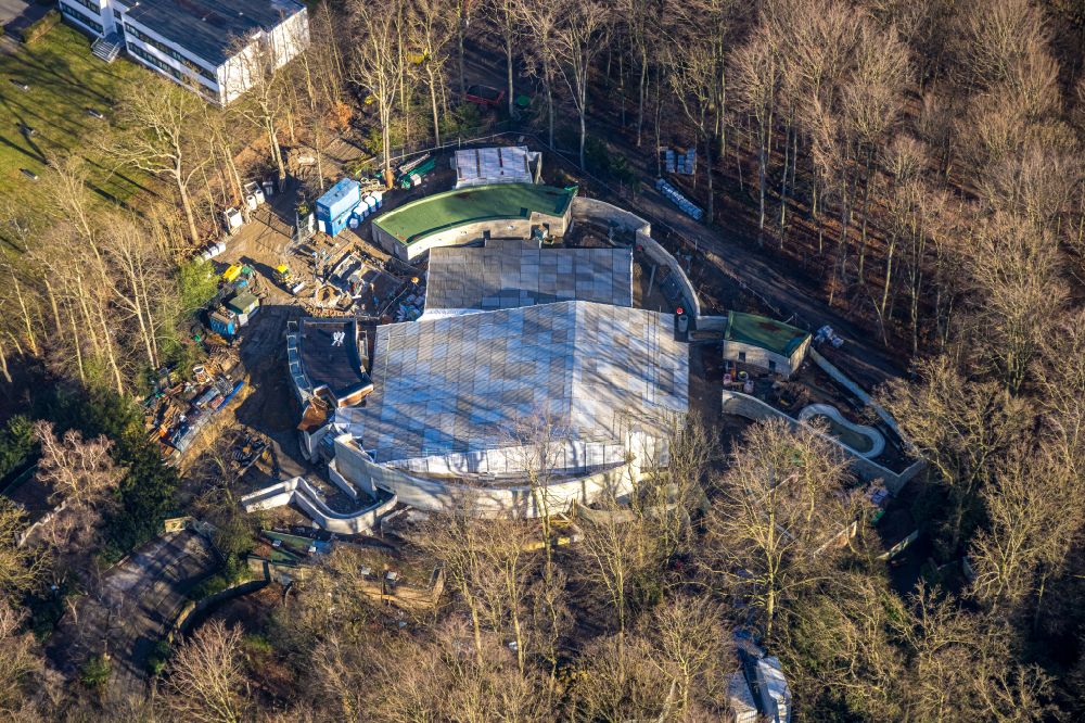 Dortmund von oben - Baustelle zum Neubau einer Robbebanlage im Zoo Dortmund in Dortmund im Bundesland Nordrhein-Westfalen, Deutschland