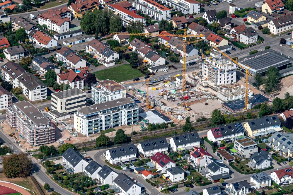 Schopfheim aus der Vogelperspektive: Baustelle zum Neubau Roggenbachstrasse in Schopfheim im Bundesland Baden-Württemberg, Deutschland