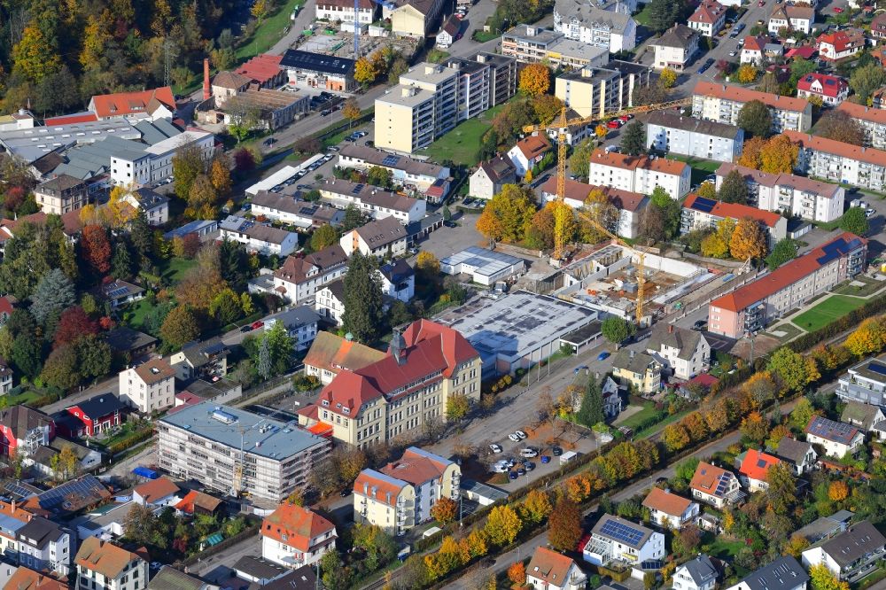 Luftaufnahme Schopfheim - Baustelle zum Neubau und Sanierung des Schulgebäudes an der Friedrich-Ebert-Schule in Schopfheim im Bundesland Baden-Württemberg, Deutschland