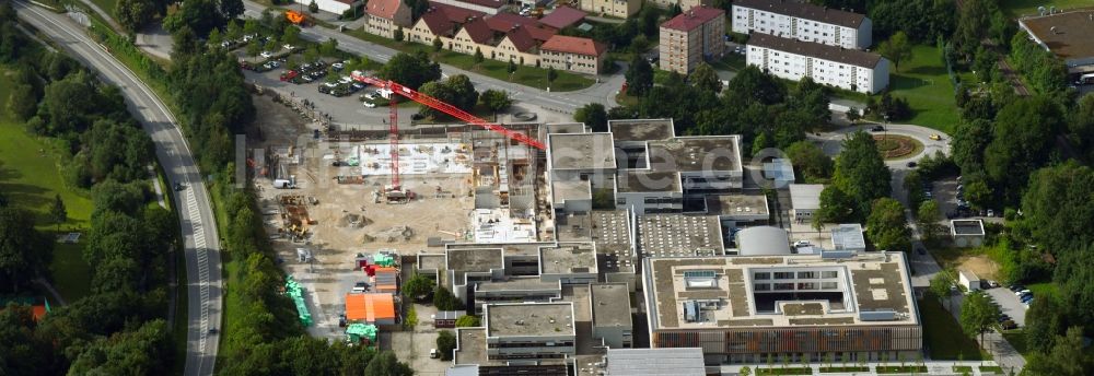 Luftbild Deggendorf - Baustelle zum Neubau des Schulgebäudes Kaufmännische Berufsschule Deggendorf im Bundesland Bayern, Deutschland
