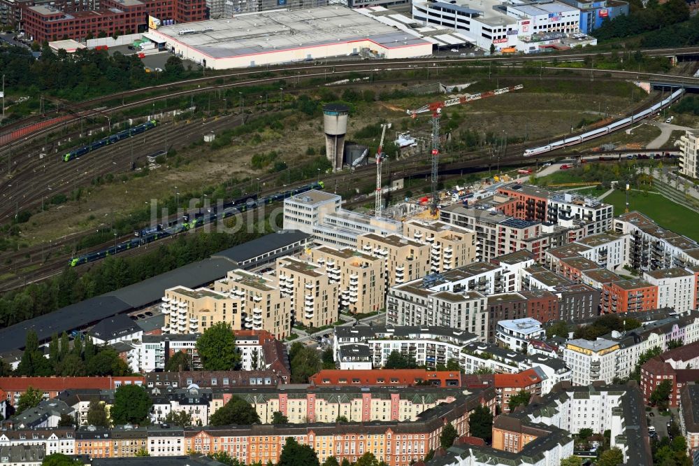 Hamburg von oben - Baustelle zum Neubau des Schulgebäudes der Kurt-Tucholsky-Stadtteilschule am Recha-Ellern-Weg in Hamburg, Deutschland