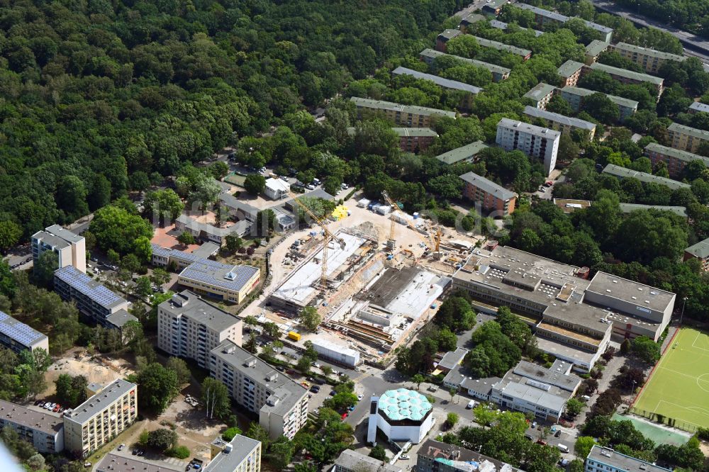 Luftbild Berlin - Baustelle zum Neubau des Schulgebäudes OSZ Sozialwesen in Berlin, Deutschland