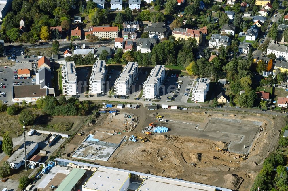 Berlin von oben - Baustelle zum Neubau des Schulgebäudes An der Schule im Ortsteil Mahlsdorf in Berlin, Deutschland