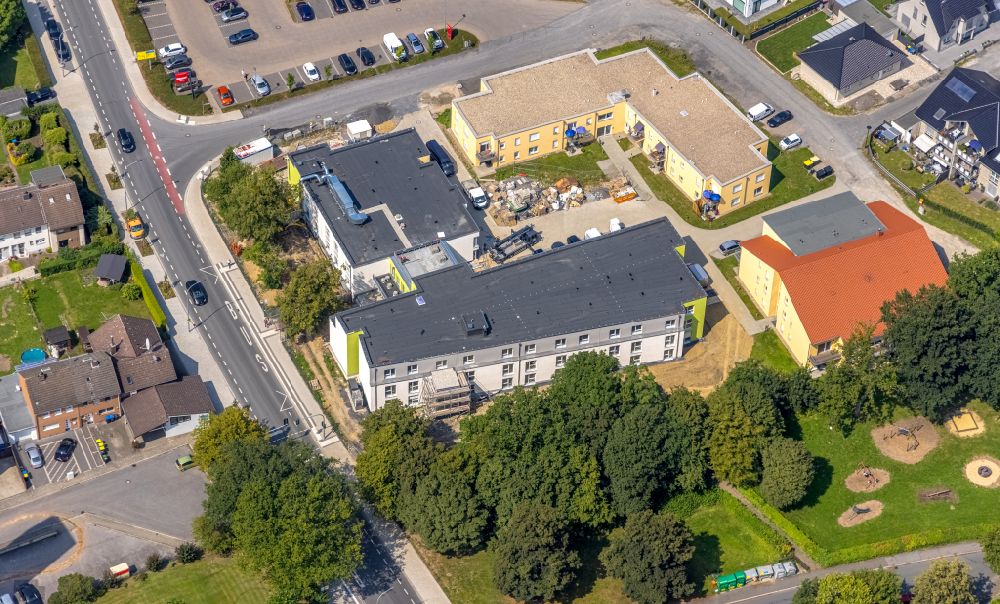 Luftbild Bönen - Baustelle zum Neubau eines Seniorenzentrums in Bönen im Bundesland Nordrhein-Westfalen, Deutschland