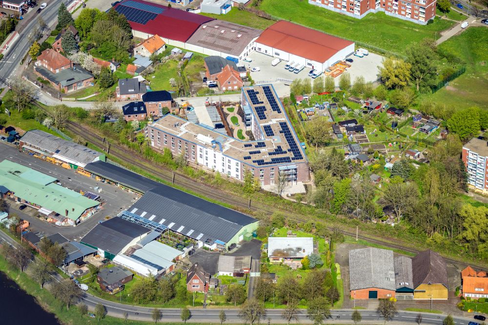 Luftbild Stade - Baustelle zum Neubau eines Seniorenzentrums in Stade im Bundesland Niedersachsen, Deutschland