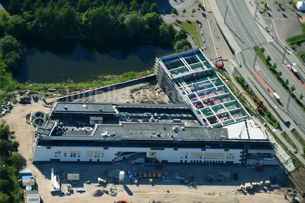 Kiel von oben - Baustelle zum Neubau eines Sport- und Freizeitbades in Kiel im Bundesland Schleswig-Holstein, Deutschland
