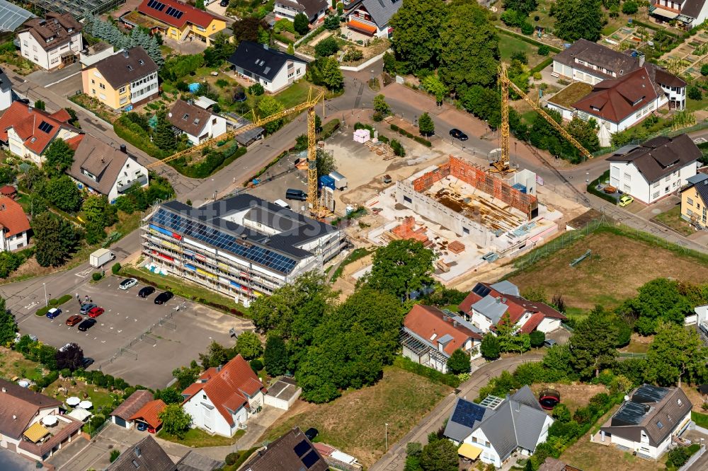 Altdorf aus der Vogelperspektive: Baustelle zum Neubau der Sporthalle in Altdorf im Bundesland Baden-Württemberg, Deutschland