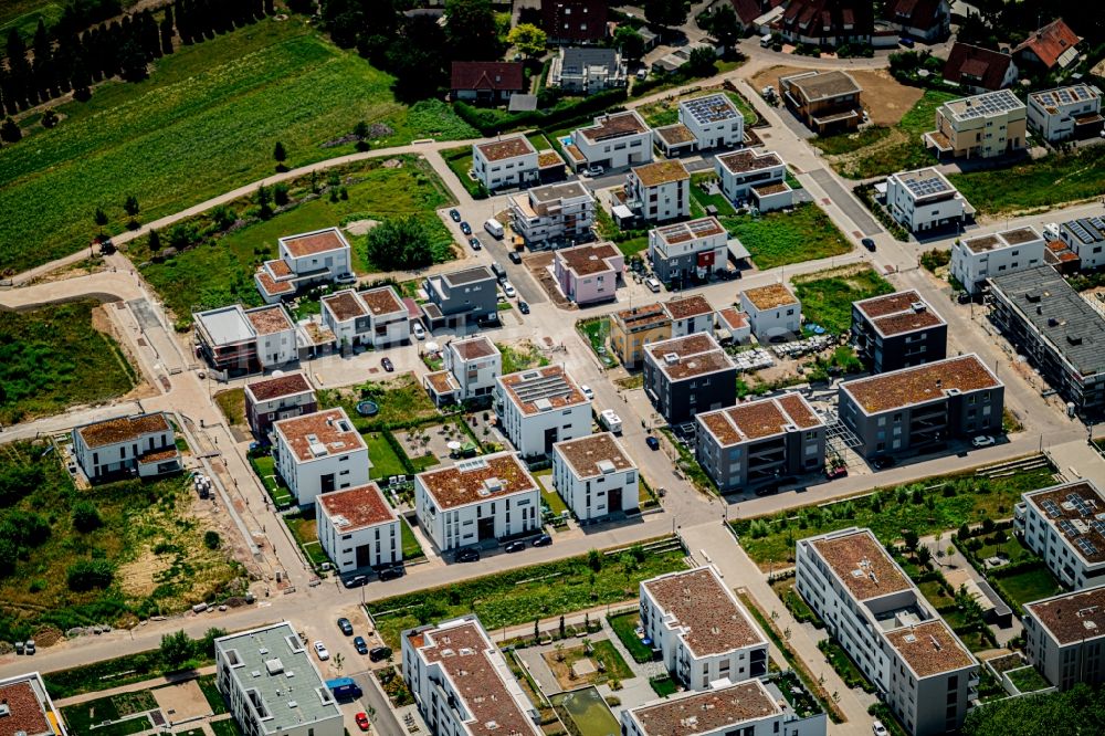 Luftaufnahme Offenburg - Baustelle zum Neubau eines Stadtvilla - Wohnhauses Fessenbacher Strasse in Offenburg im Bundesland Baden-Württemberg, Deutschland