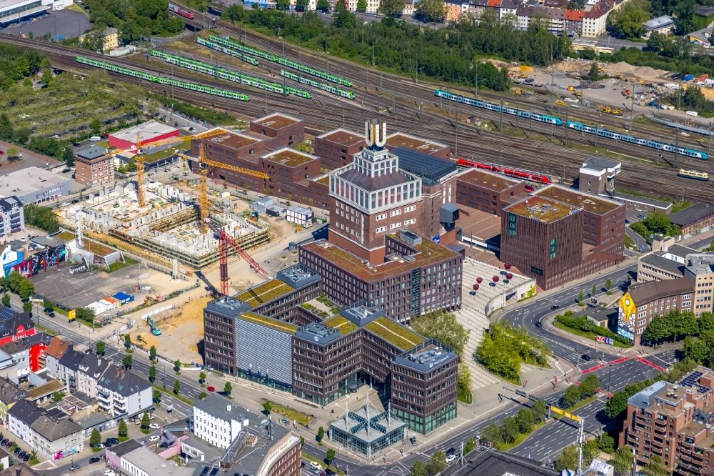 Luftbild Dortmund - Baustelle zum Neubau eines Studenten- Wohnheim - Gebäude am Emil-Moog-Platz - Benno-Elkan-Allee - Ritterstraße in Dortmund im Bundesland Nordrhein-Westfalen, Deutschland