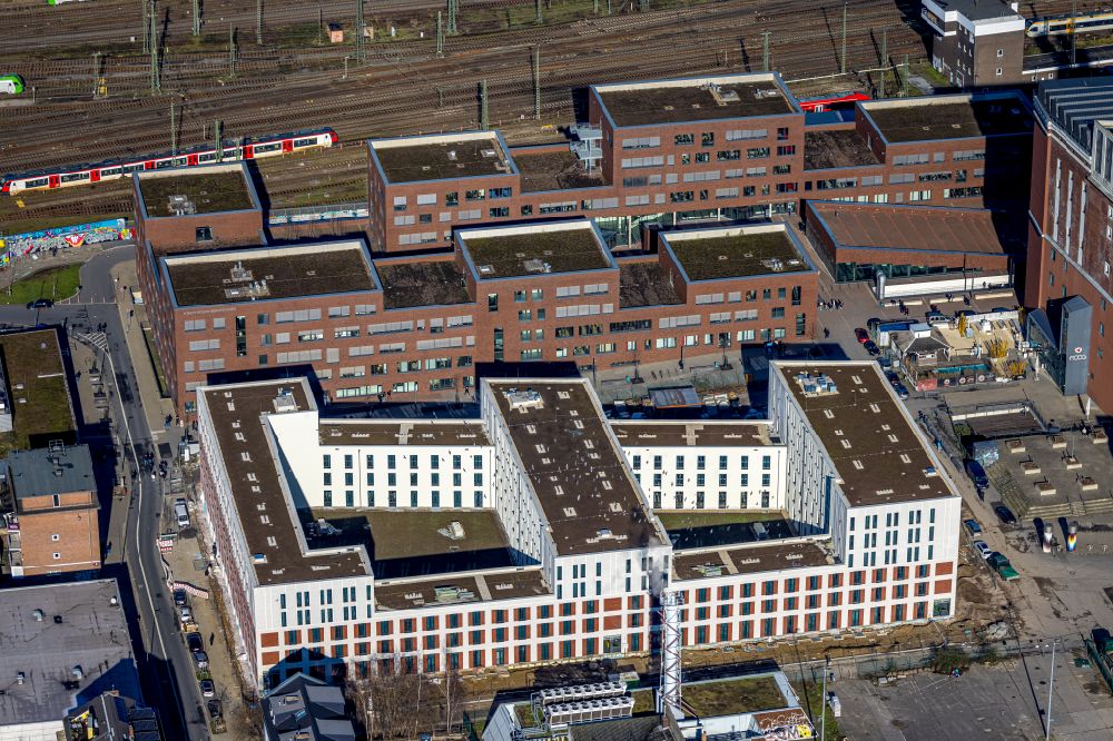 Luftbild Dortmund - Baustelle zum Neubau eines Studenten- Wohnheim - Gebäude am Emil-Moog-Platz - Benno-Elkan-Allee - Ritterstraße in Dortmund im Bundesland Nordrhein-Westfalen, Deutschland