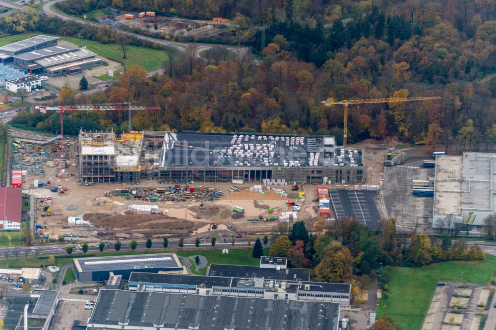 Luftbild Offenburg - Baustelle zum Neubau eines Supermarkts in Offenburg im Bundesland Baden-Württemberg, Deutschland