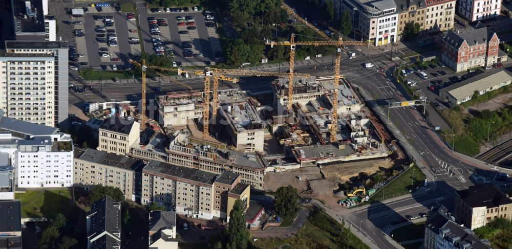 Luftbild Chemnitz - Baustelle zum Neubau des Technischen Rathauses in Chemnitz im Bundesland Sachsen