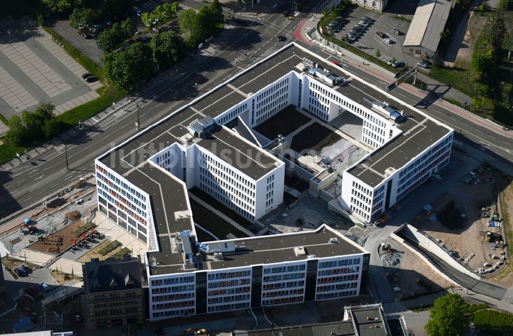 Luftaufnahme Chemnitz - Baustelle zum Neubau des Technischen Rathauses in Chemnitz im Bundesland Sachsen