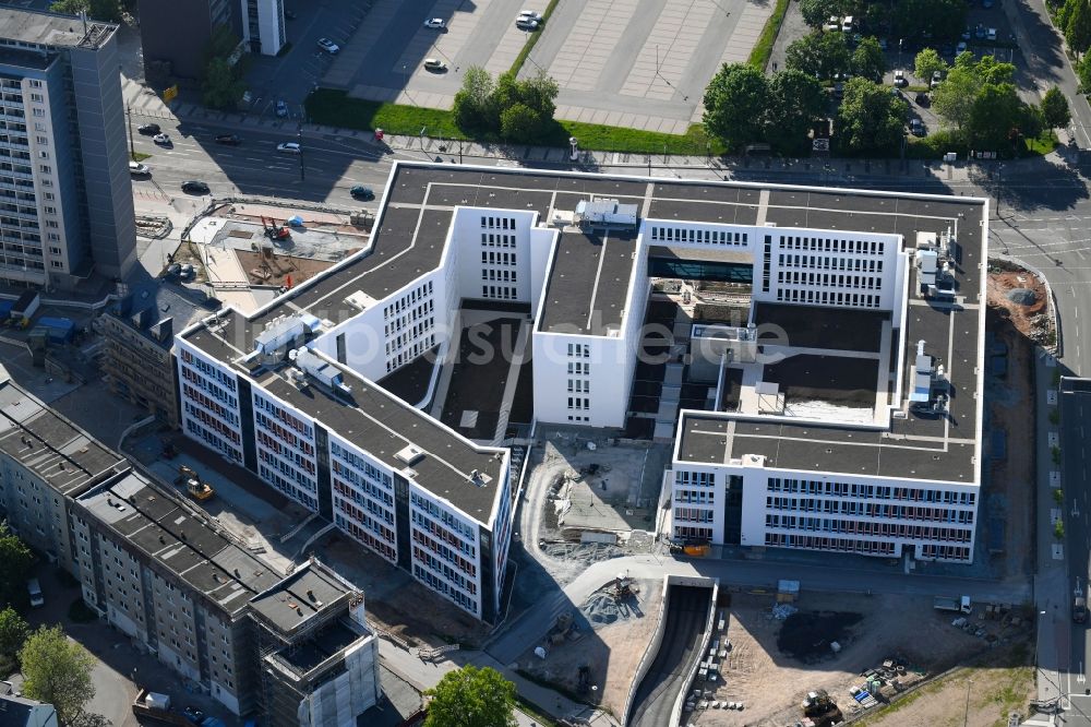 Luftbild Chemnitz - Baustelle zum Neubau des Technischen Rathauses in Chemnitz im Bundesland Sachsen