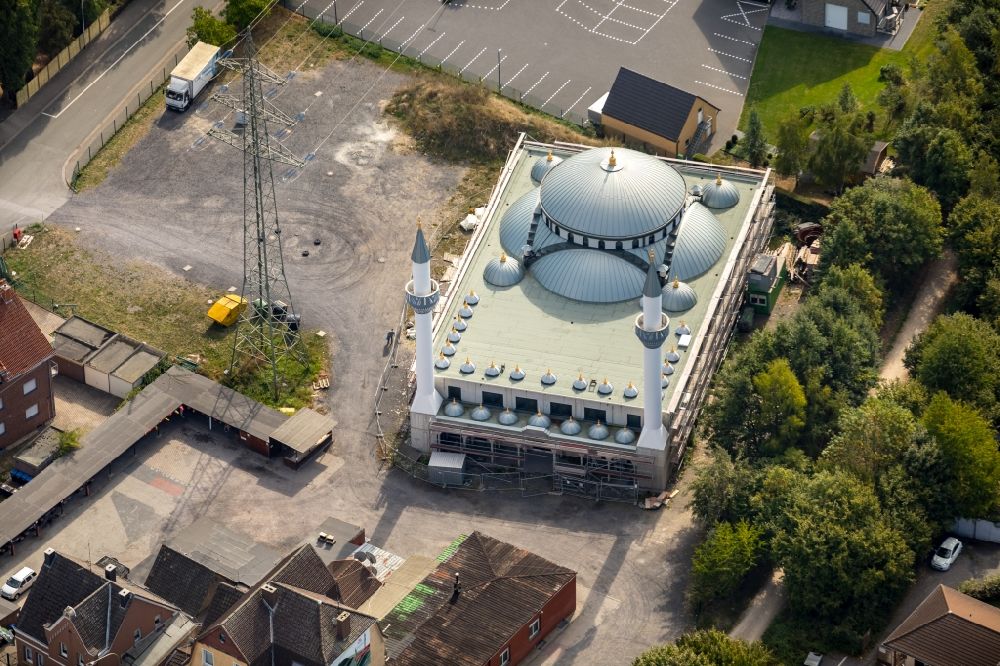 Hamm von oben - Baustelle zum Neubau der Ulu Moschee in Hamm im Bundesland Nordrhein-Westfalen