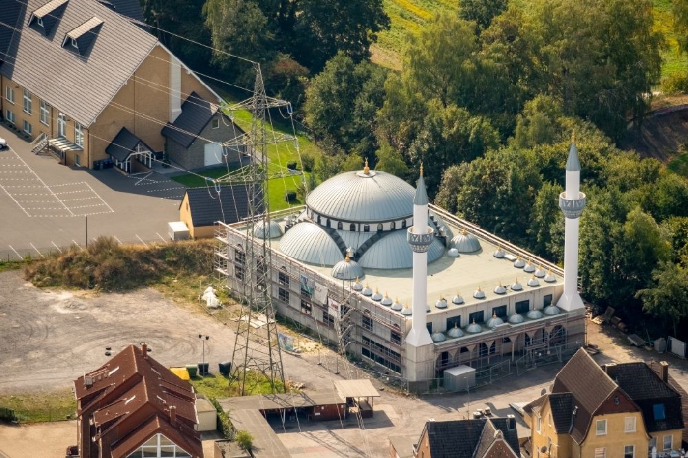 Luftaufnahme Hamm - Baustelle zum Neubau der Ulu Moschee in Hamm im Bundesland Nordrhein-Westfalen
