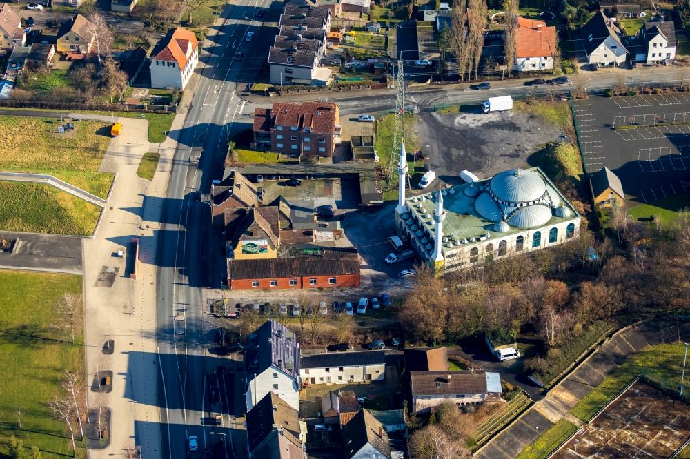 Luftbild Hamm - Baustelle zum Neubau der Ulu Moschee in Hamm im Bundesland Nordrhein-Westfalen