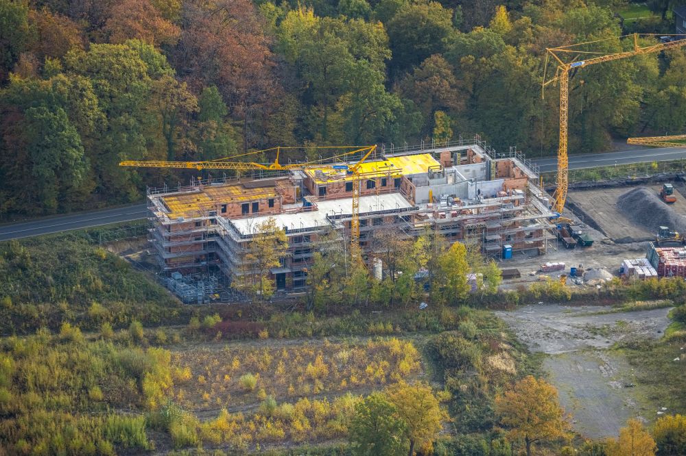 Bergkamen von oben - Baustelle zum Neubau eines Weiterbildungs- und Bildungszentrums Grone- Bildungszentren in Bergkamen im Bundesland Nordrhein-Westfalen, Deutschland