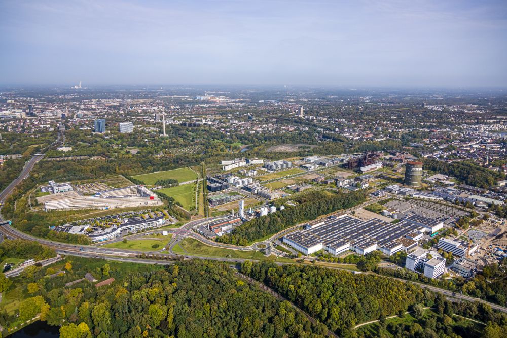 Dortmund aus der Vogelperspektive: Baustelle zum Neubau WILO Campus Dortmund in Dortmund im Bundesland Nordrhein-Westfalen, Deutschland