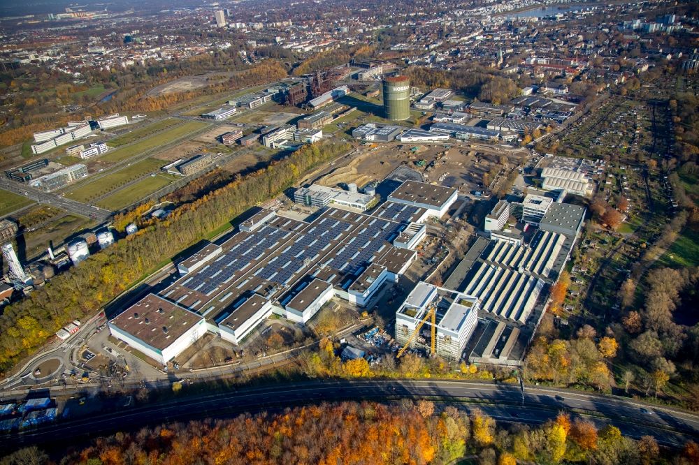 Luftaufnahme Dortmund - Baustelle zum Neubau „ WILO Campus Dortmund “ im Ortsteil Hörde in Dortmund im Bundesland Nordrhein-Westfalen, Deutschland