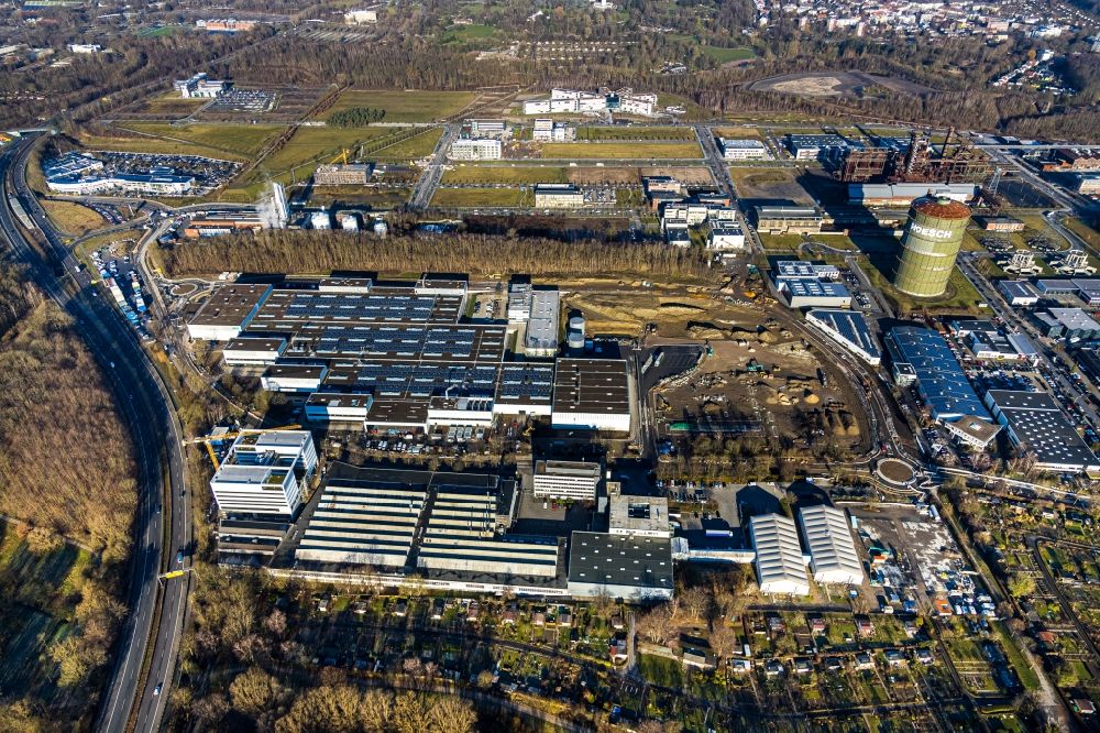 Luftaufnahme Dortmund - Baustelle zum Neubau „ WILO Campus Dortmund “ im Ortsteil Hörde in Dortmund im Bundesland Nordrhein-Westfalen, Deutschland