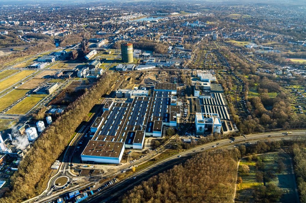 Dortmund von oben - Baustelle zum Neubau „ WILO Campus Dortmund “ im Ortsteil Hörde in Dortmund im Bundesland Nordrhein-Westfalen, Deutschland