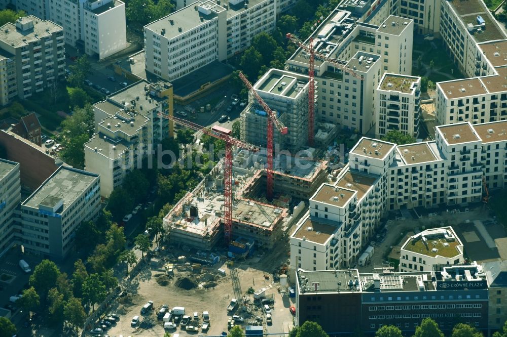 Berlin von oben - Baustelle zum Neubau von Wohn- und Bürogebäuden in Berlin, Deutschland