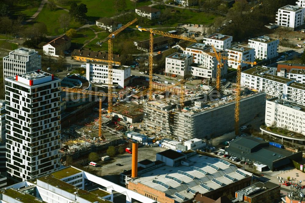 Stuttgart aus der Vogelperspektive: Baustelle zum Neubau eines Wohn- und Geschäftshauses MAYLIVING + MAYOFFICE in Stuttgart im Bundesland Baden-Württemberg, Deutschland