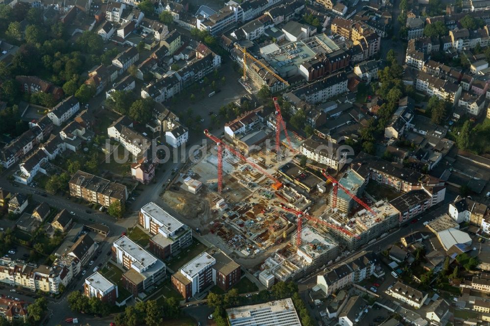 Luftbild Solingen - Baustelle zum Neubau eines Wohn- und Geschäftshauses O-Quartier in Solingen im Bundesland Nordrhein-Westfalen, Deutschland