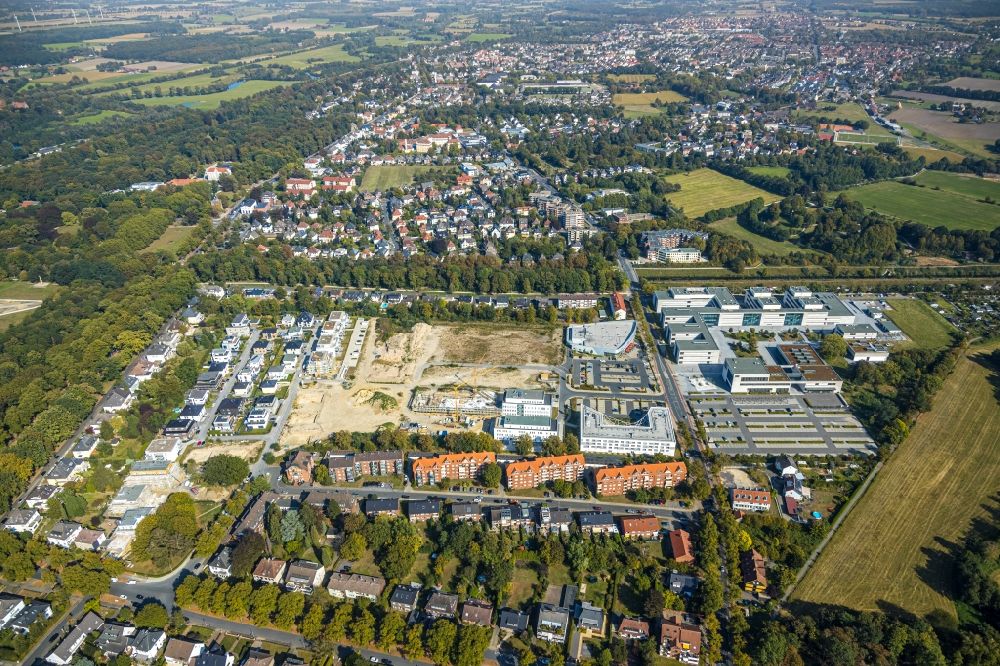 Luftaufnahme Hamm - Baustelle zum Neubau- Wohngebiet Paracelsuspark an der Marker Allee in Hamm im Bundesland Nordrhein-Westfalen