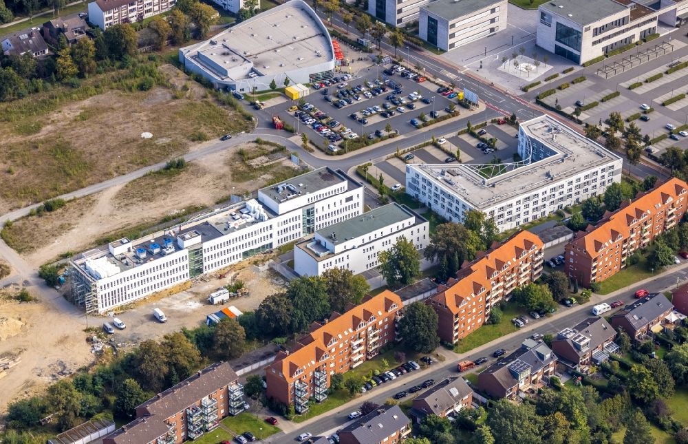 Hamm von oben - Baustelle zum Neubau- Wohngebiet Paracelsuspark an der Marker Allee in Hamm im Bundesland Nordrhein-Westfalen