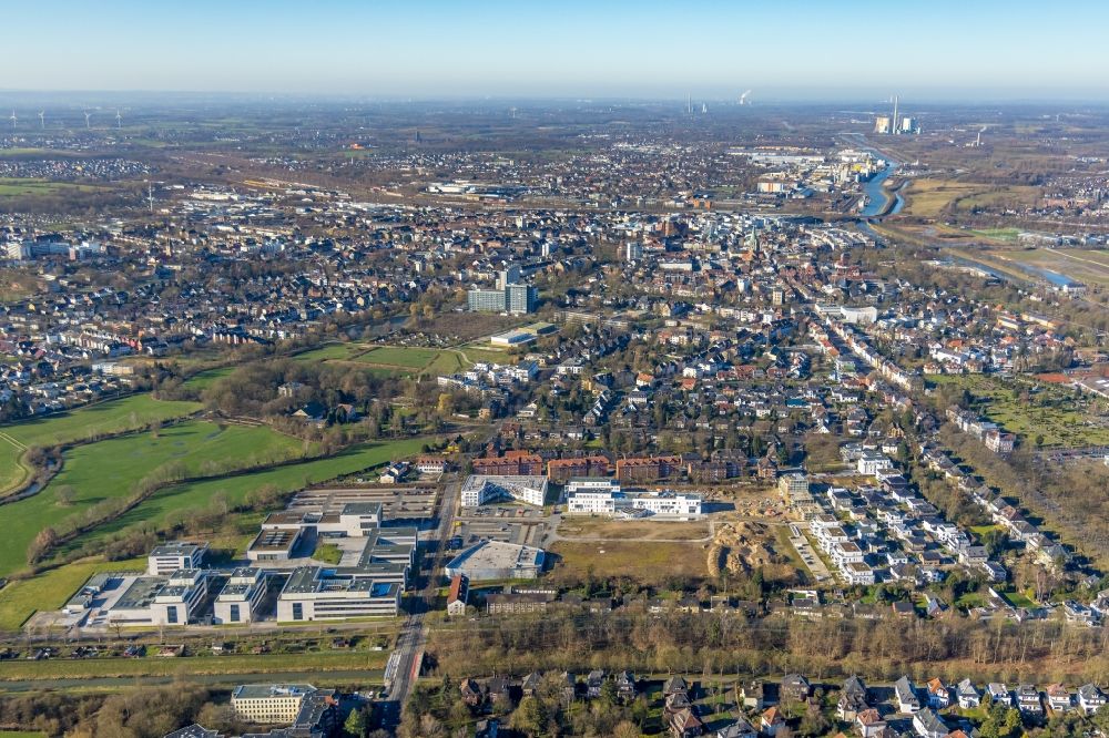 Luftbild Hamm - Baustelle zum Neubau- Wohngebiet Paracelsuspark an der Marker Allee in Hamm im Bundesland Nordrhein-Westfalen