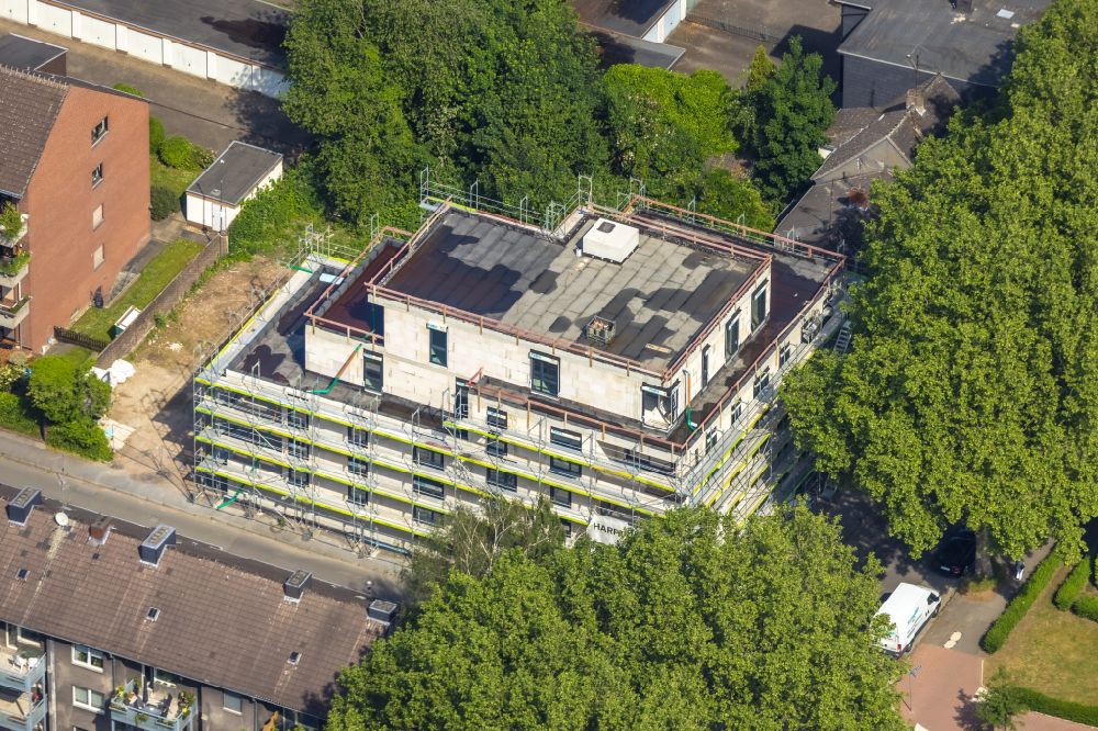 Luftaufnahme Gladbeck - Baustelle zum Neubau eines Wohnhauses Allenstein-Carreé in Gladbeck im Bundesland Nordrhein-Westfalen, Deutschland