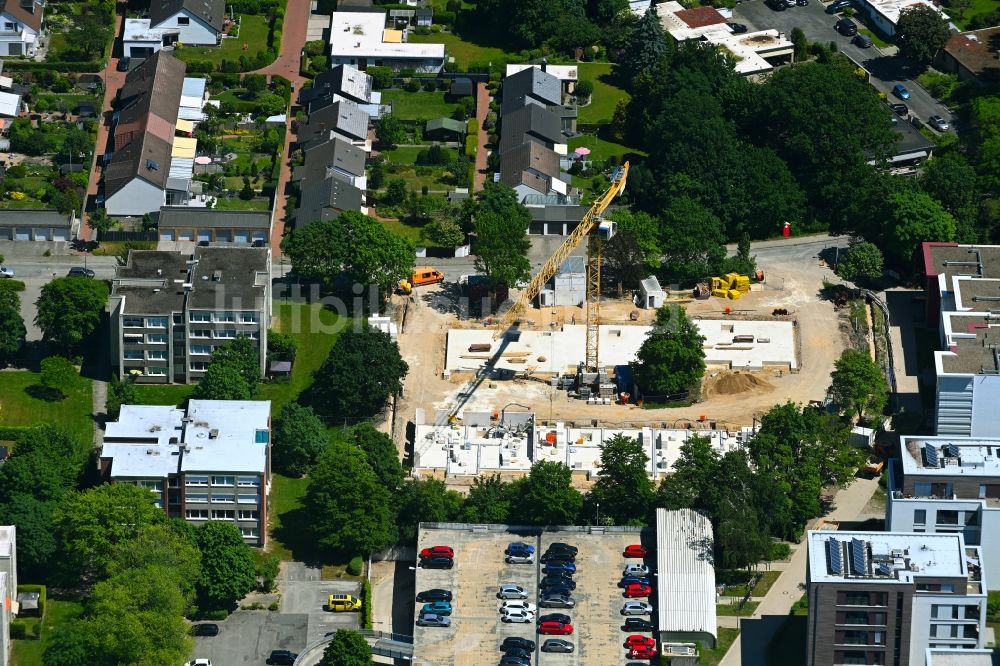 Luftbild Wolfsburg - Baustelle zum Neubau eines Wohnhauses Am Finkenhaus in Wolfsburg im Bundesland Niedersachsen, Deutschland