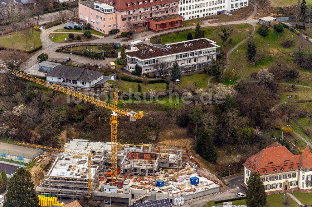 Luftbild Ettenheim - Baustelle zum Neubau eines Wohnhauses am Frauenweg in Ettenheim im Bundesland Baden-Württemberg, Deutschland