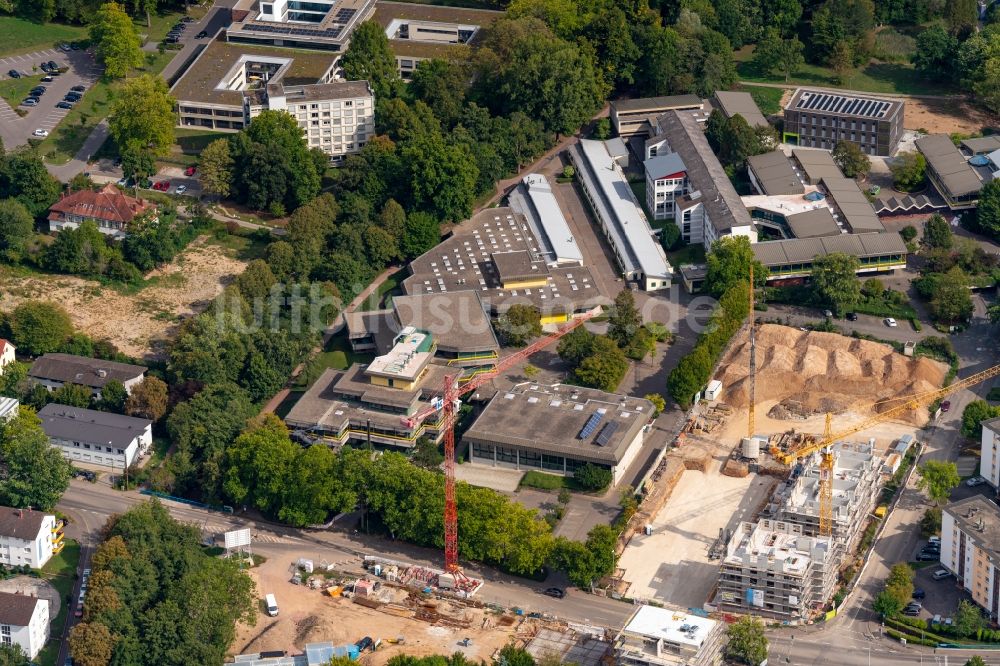 Luftbild Emmendingen - Baustelle zum Neubau eines Wohnhauses an der Jahnstraße in Emmendingen im Bundesland Baden-Württemberg, Deutschland