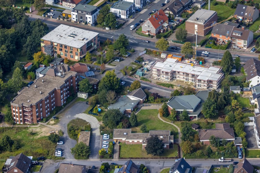 Luftbild Hamm - Baustelle zum Neubau eines Wohnhauses Mehrgenerationenhaus in Hamm im Bundesland Nordrhein-Westfalen, Deutschland