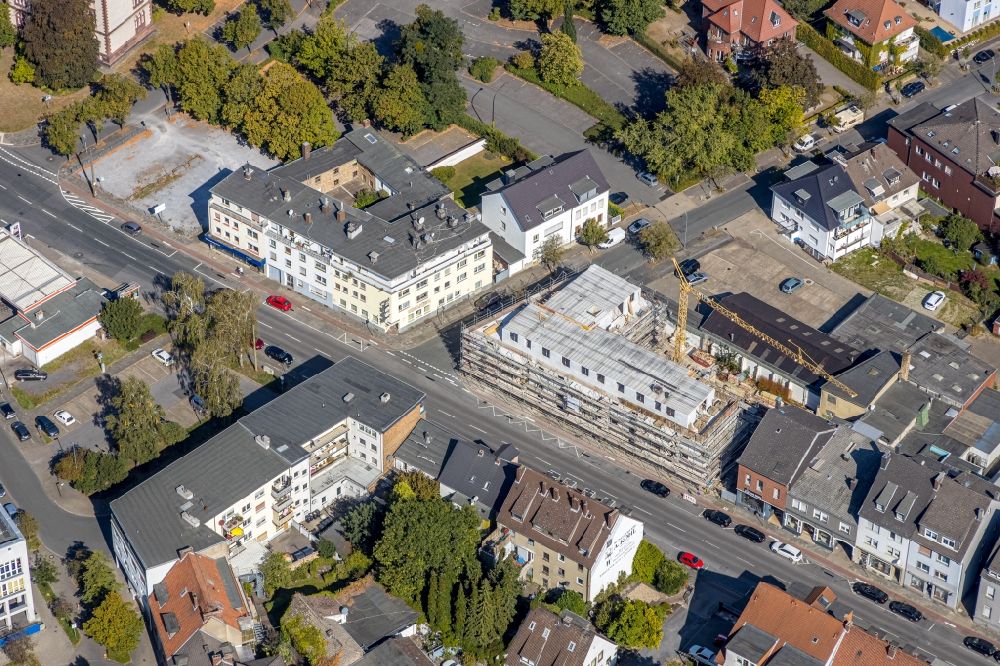 Luftbild Hamm - Baustelle zum Neubau eines Wohnhauses im Ortsteil Heessen in Hamm im Bundesland Nordrhein-Westfalen, Deutschland