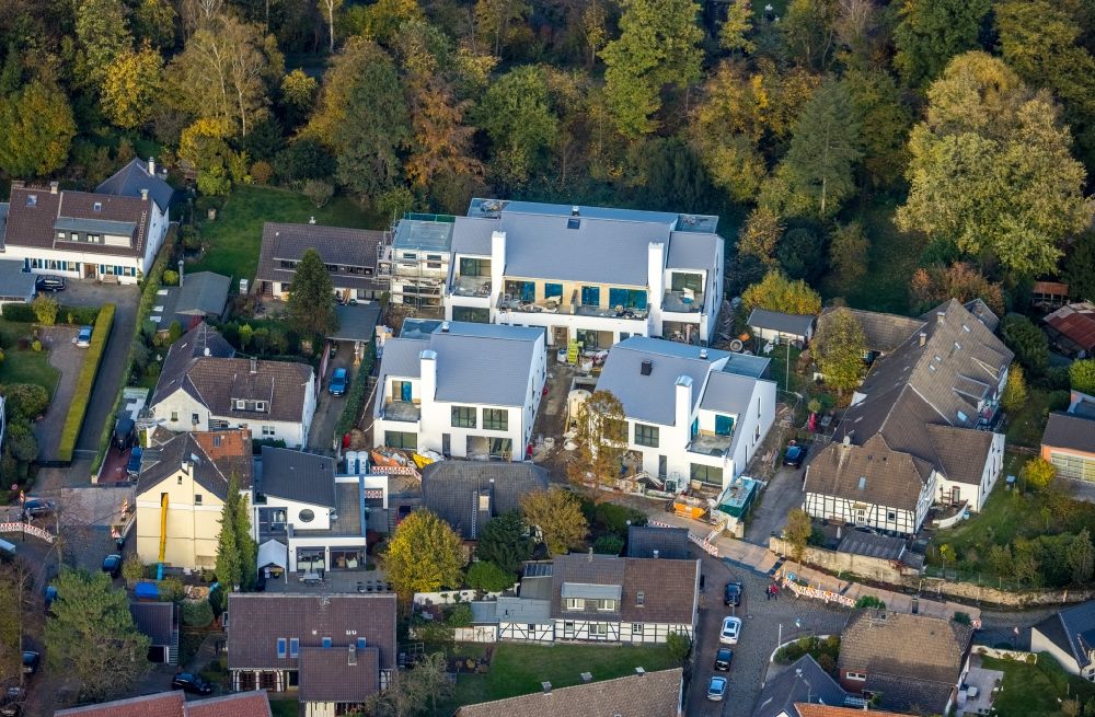 Luftbild Mülheim an der Ruhr - Baustelle zum Neubau eines Wohnhauses an der Otto-Pankok-Straße in Mülheim an der Ruhr im Bundesland Nordrhein-Westfalen, Deutschland