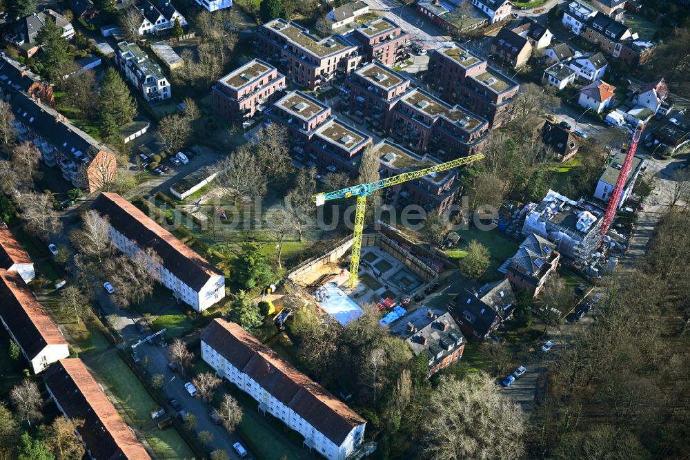 Hamburg von oben - Baustelle zum Neubau eines Wohnhauses des Projekts Parkside2 am Willinks Park in Hamburg, Deutschland