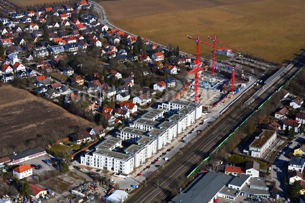 Luftaufnahme Haar - Baustelle zum Neubau eines Wohnhauses Schneiderhof im Ortsteil Gronsdorf in Haar im Bundesland Bayern, Deutschland