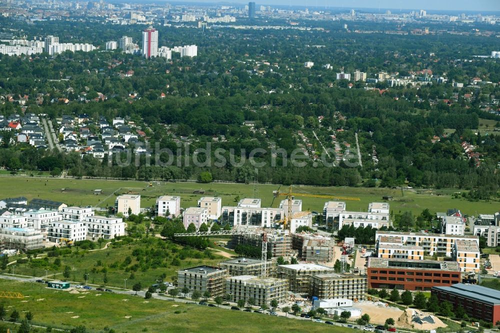 Luftbild Schönefeld - Baustelle zum Neubau eines Wohnhauses Theodor-Fontane-Höfe in Schönefeld im Bundesland Brandenburg, Deutschland