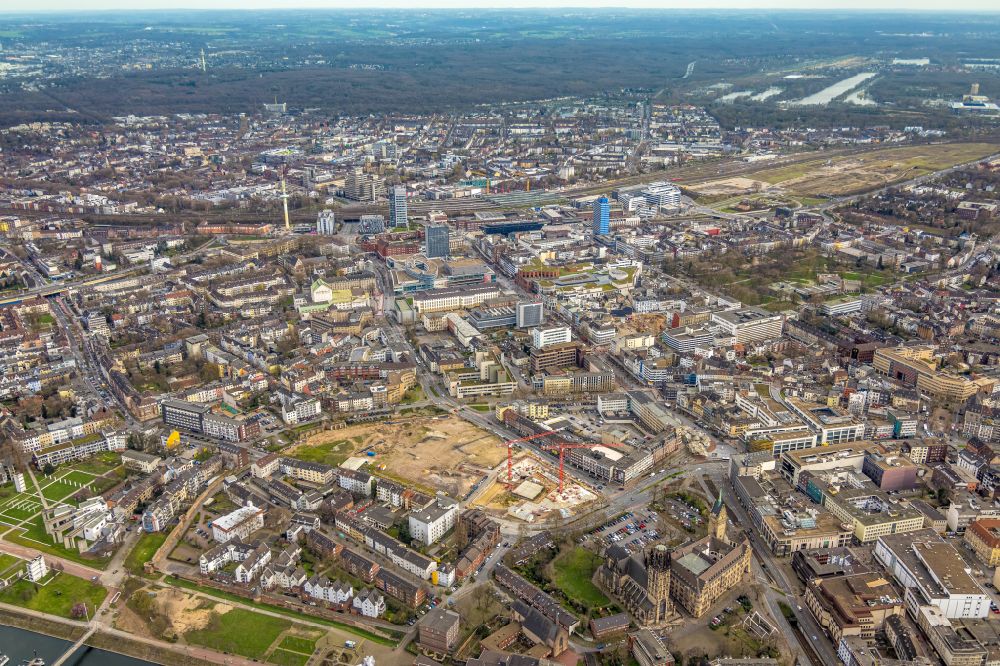 Luftbild Duisburg - Baustelle zum Neubau Wohnquartier Mercator Quartier Duisburg in Duisburg im Bundesland Nordrhein-Westfalen