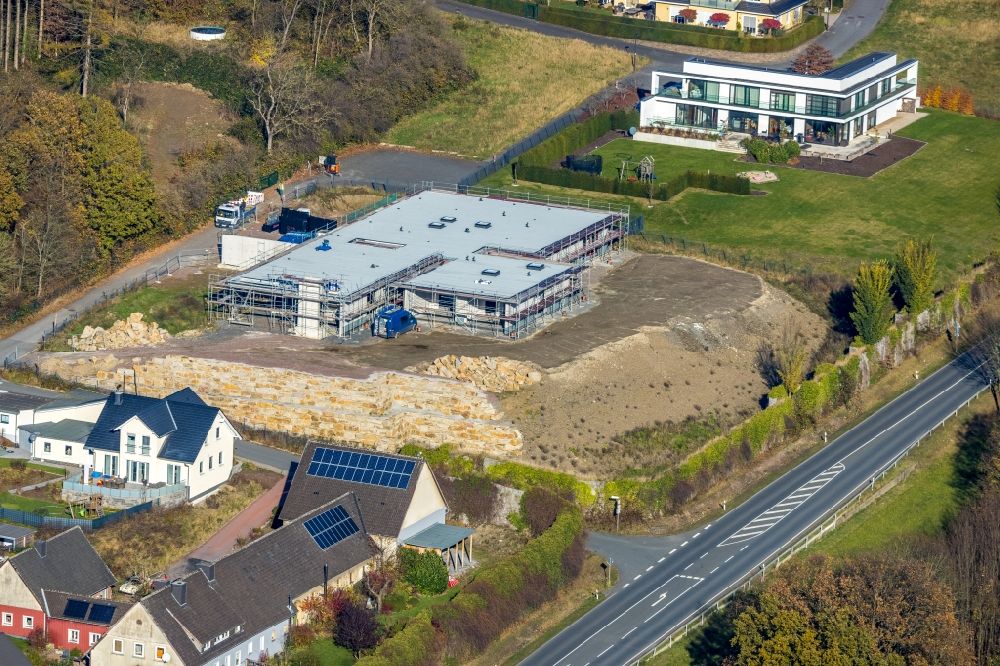 Luftaufnahme Arnsberg - Baustelle zum Neubau Zur Waterlappe - Zur Oldenburg in Arnsberg im Bundesland Nordrhein-Westfalen, Deutschland