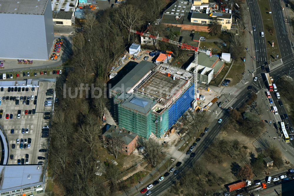 Berlin aus der Vogelperspektive: Baustelle zum Umbau des Abspannwerk Uklei im Ortsteil Spandau in Berlin, Deutschland