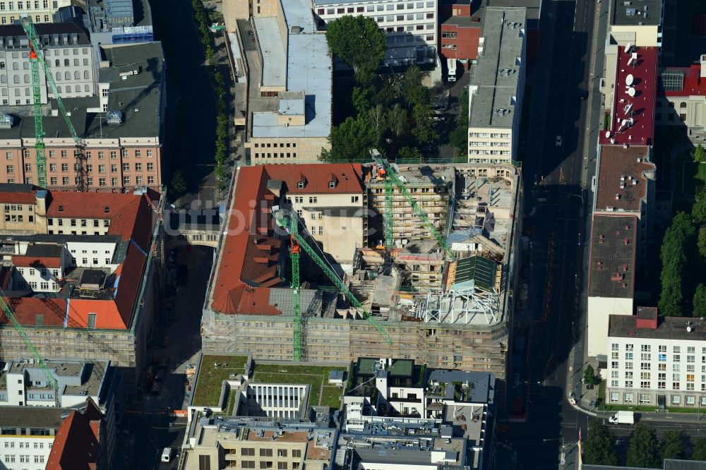 Luftaufnahme Berlin - Baustelle zum Umbau des Bundesministerium für Gesundheit, Berlin im Ortsteil Mitte in Berlin, Deutschland