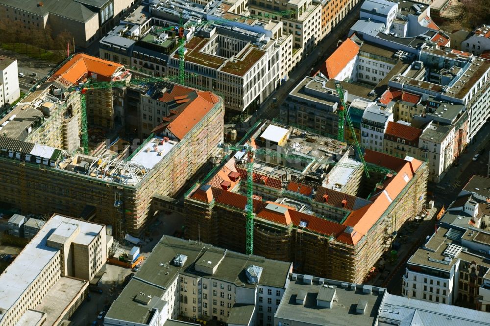 Berlin von oben - Baustelle zum Umbau des Bundesministerium für Gesundheit, Berlin im Ortsteil Mitte in Berlin, Deutschland