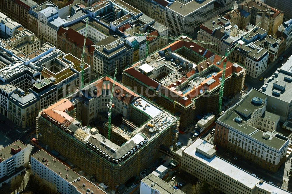 Berlin von oben - Baustelle zum Umbau des Bundesministerium für Gesundheit, Berlin im Ortsteil Mitte in Berlin, Deutschland