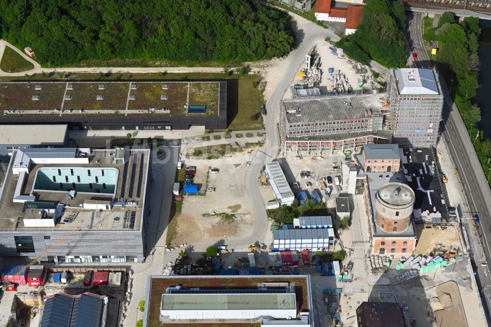 Luftbild Ingolstadt - Baustelle zum Umbau des Kavalier Dalwigk in Ingolstadt im Bundesland Bayern, Deutschland